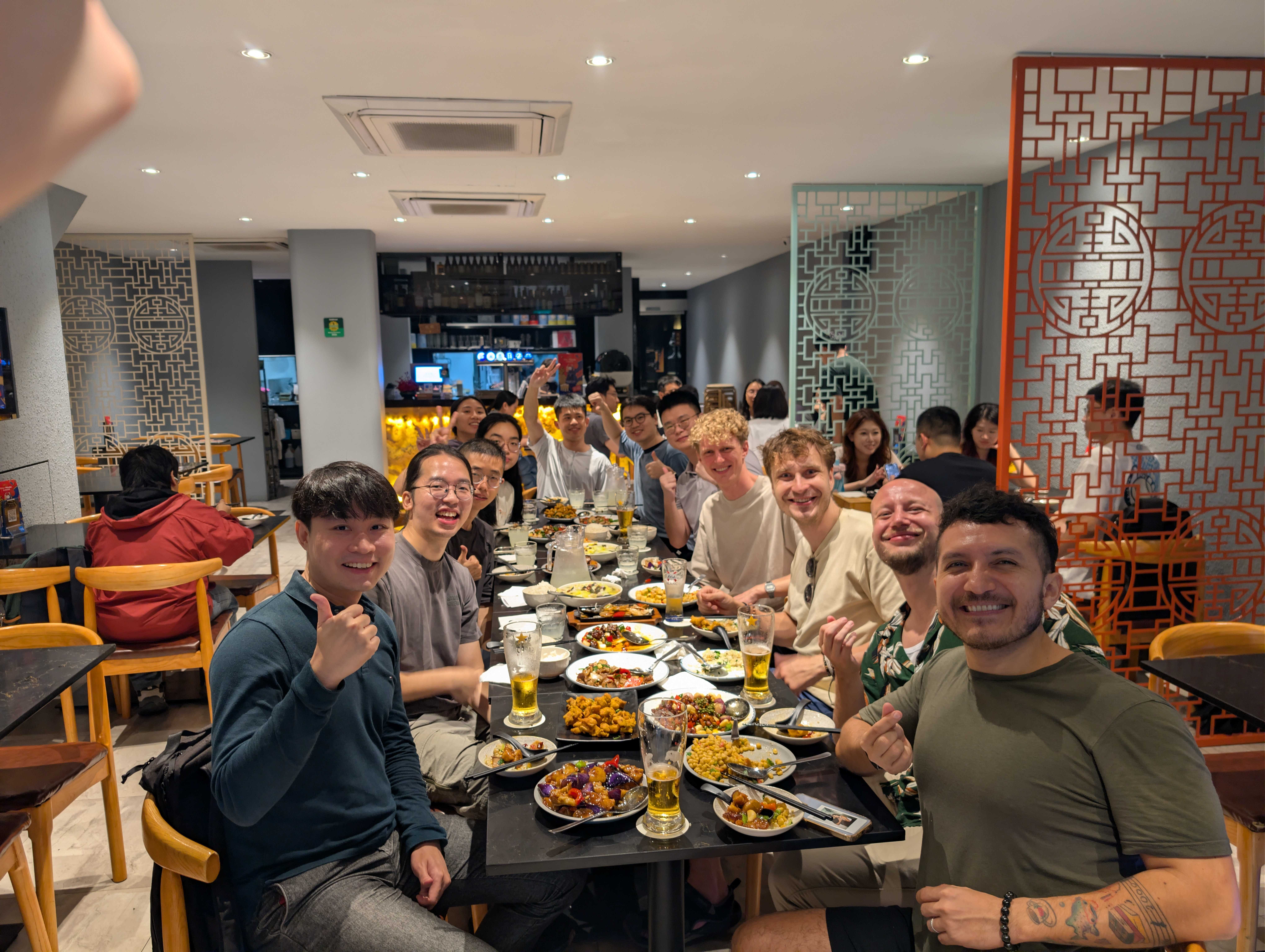 Left to right: Winston, Xiucheng, Zicheng, Kun, Jing, Haoxi, Sijie, Weipeng, Florian, Jussi, Maxim, Matias