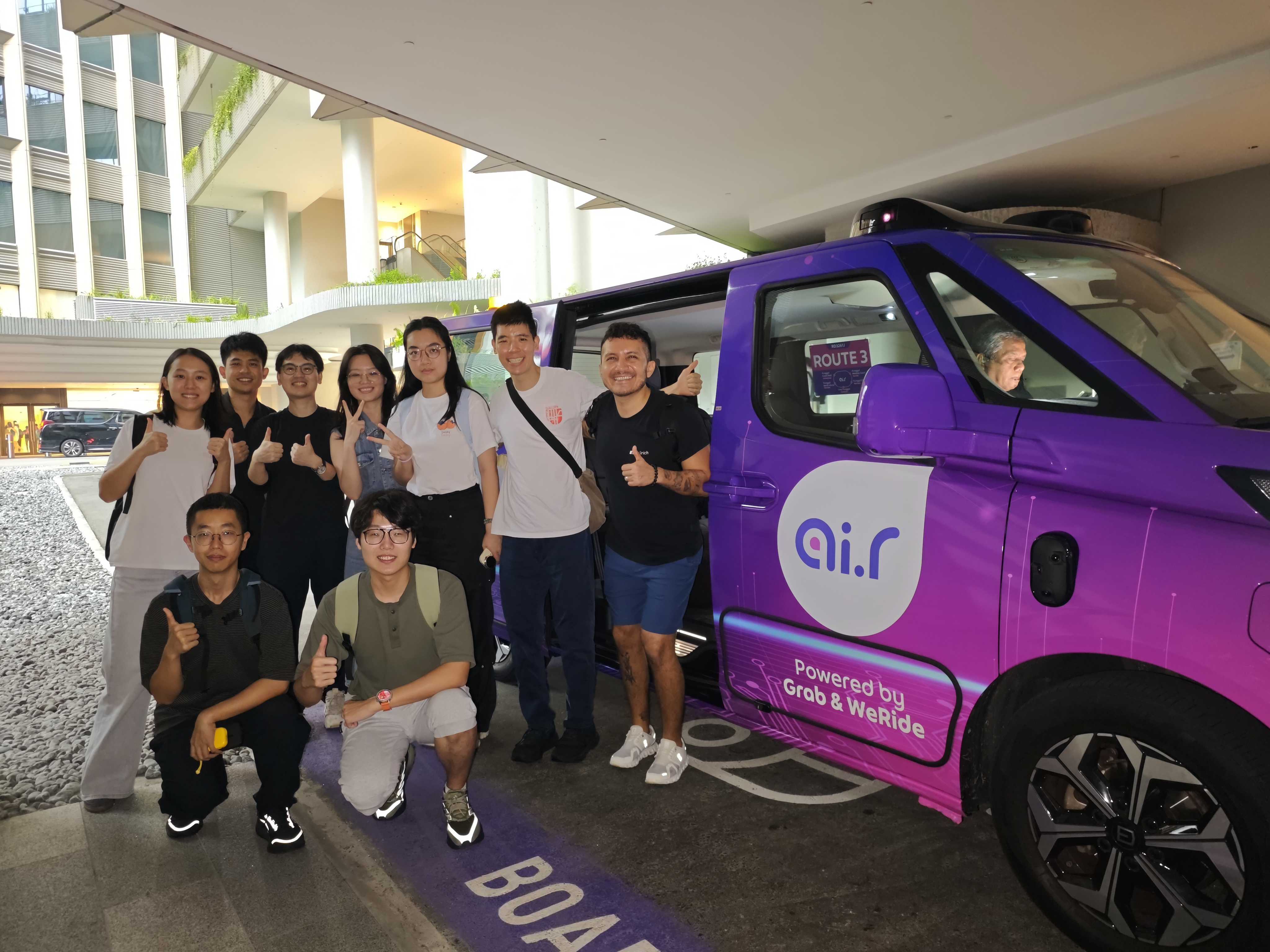 UAL members experience Grab/WeRide autonomous vehicle in Singapore